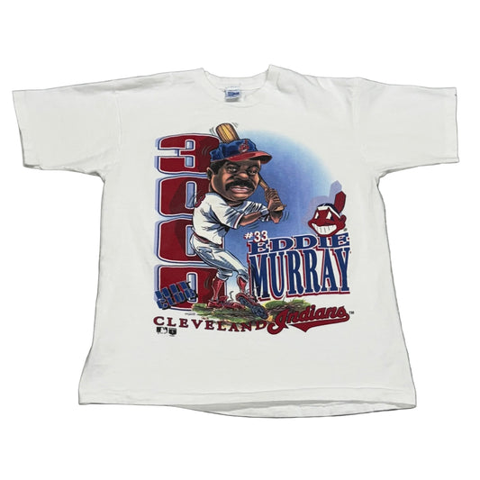Cleveland Indians, Vintage 1995 Eddie Murray Caricature T-shirt, Size: Large