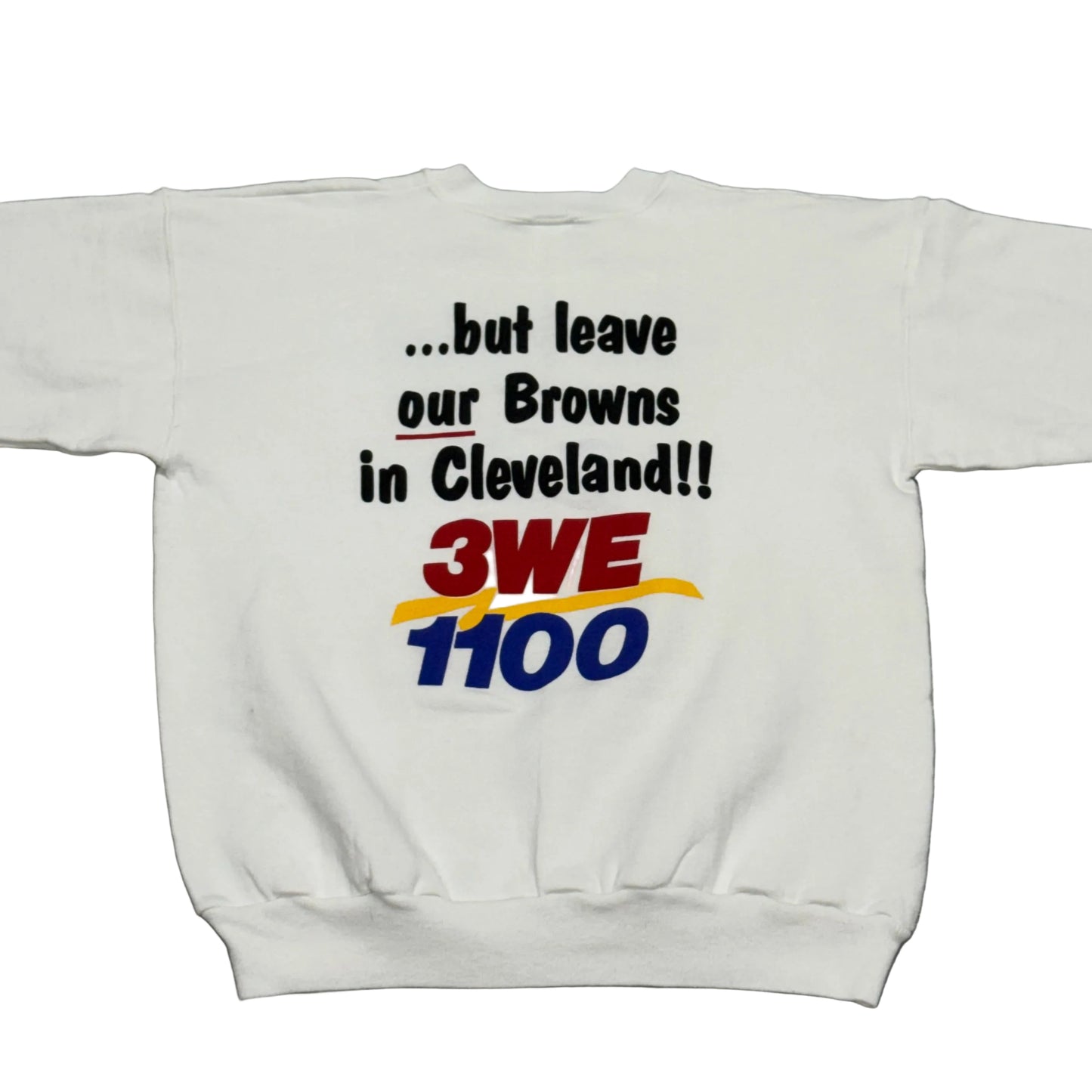 Cleveland Browns, Vintage 1990s “ Go to Hell Modell” Sweatshirt, Size: Medium