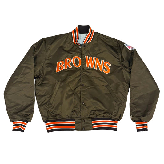 Cleveland Browns Starter Satin Bomber Jacket, Size: Large