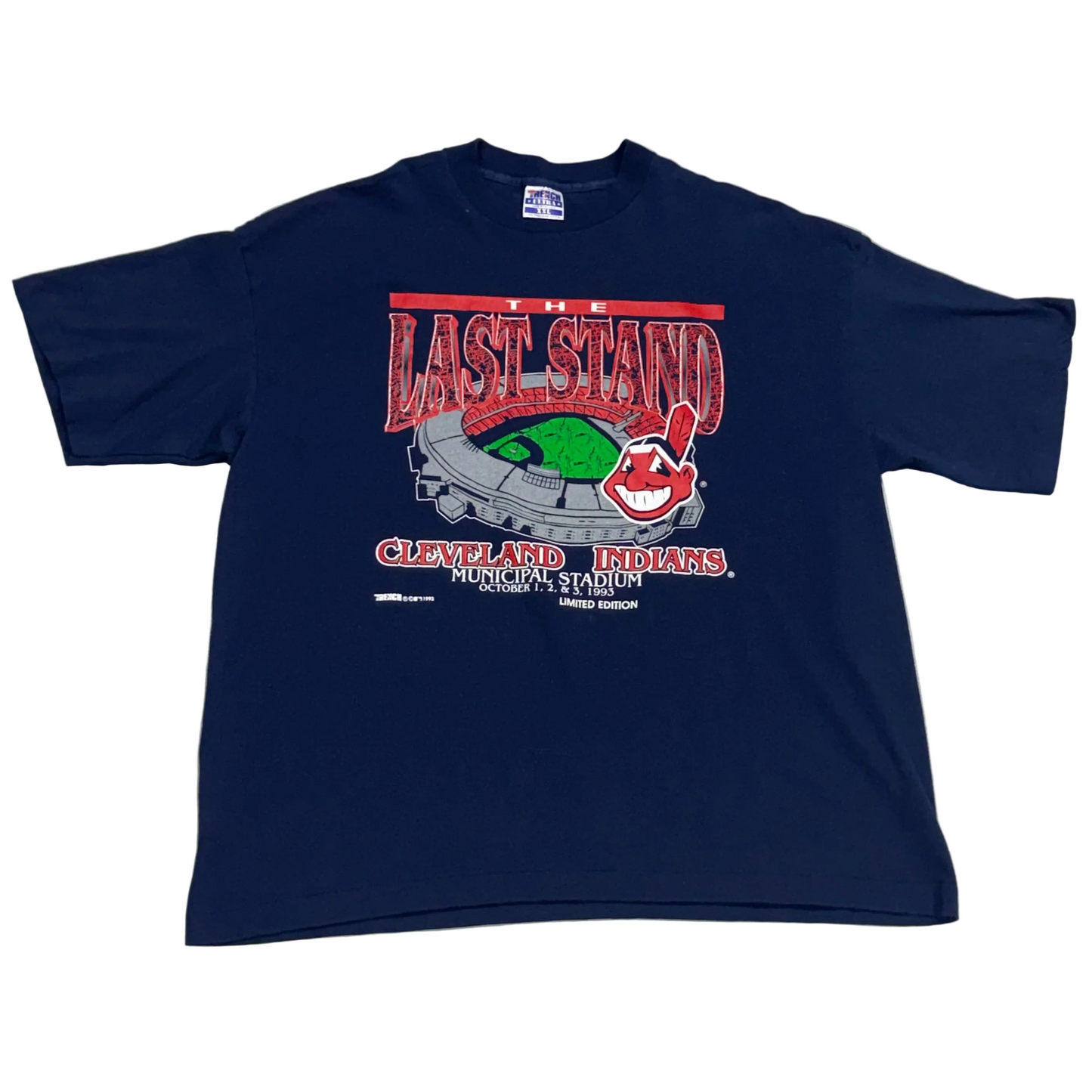 Cleveland Indians, Vintage 1993 “The Last Stand” T-shirt, Size: XXL